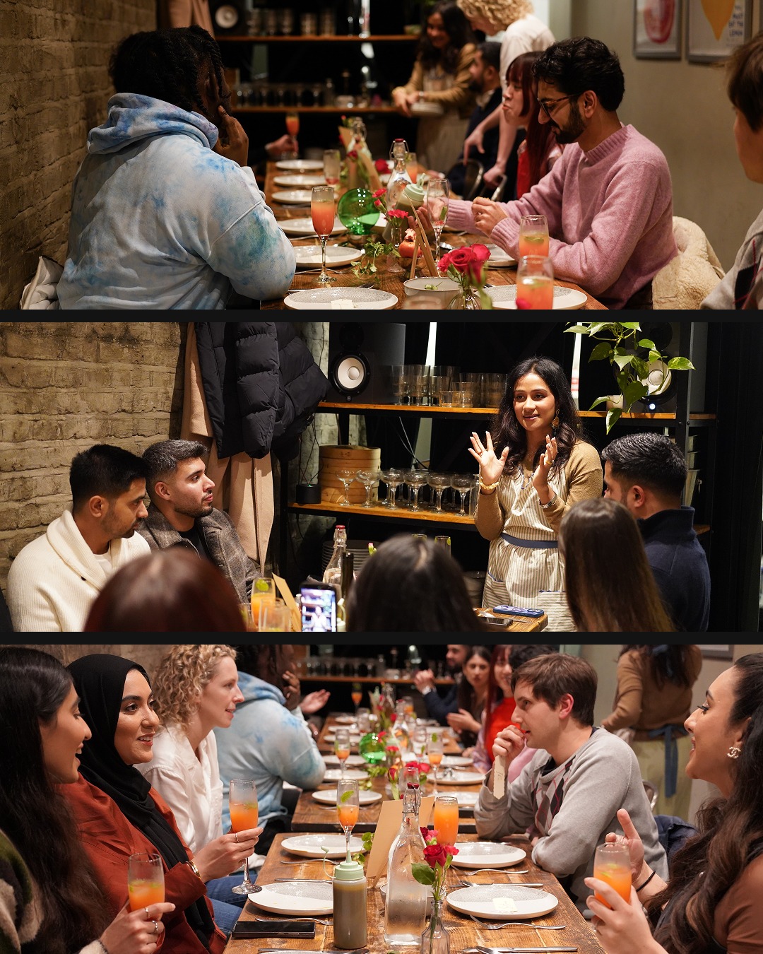 Guests dining together at the Avatar themed supper club