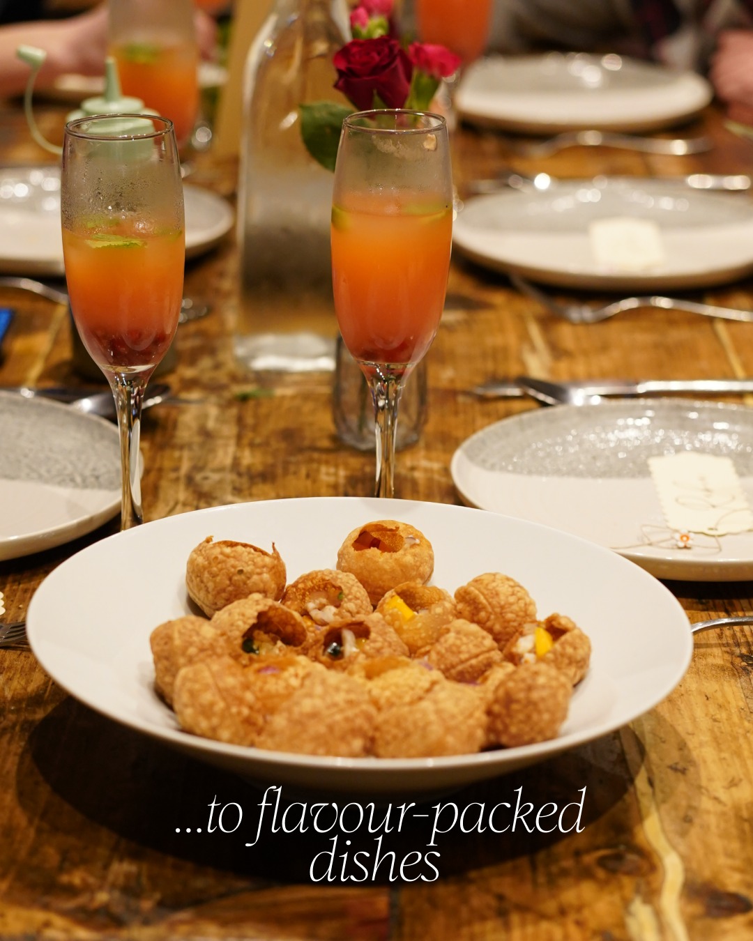 Pani puri served at the Avatar themed supper club